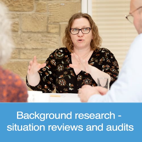 Background research - situation reviews and audits - We Are Stand
